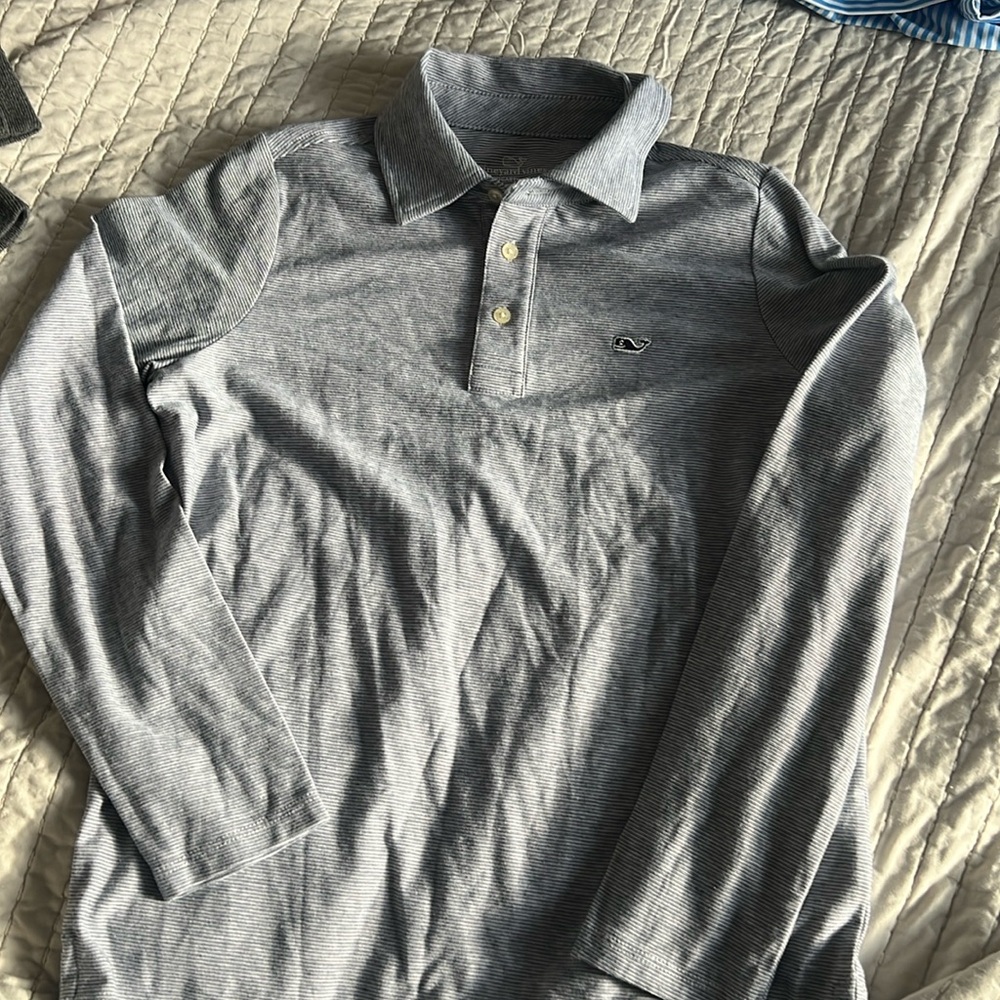 vineyard vines long sleeve collared polo